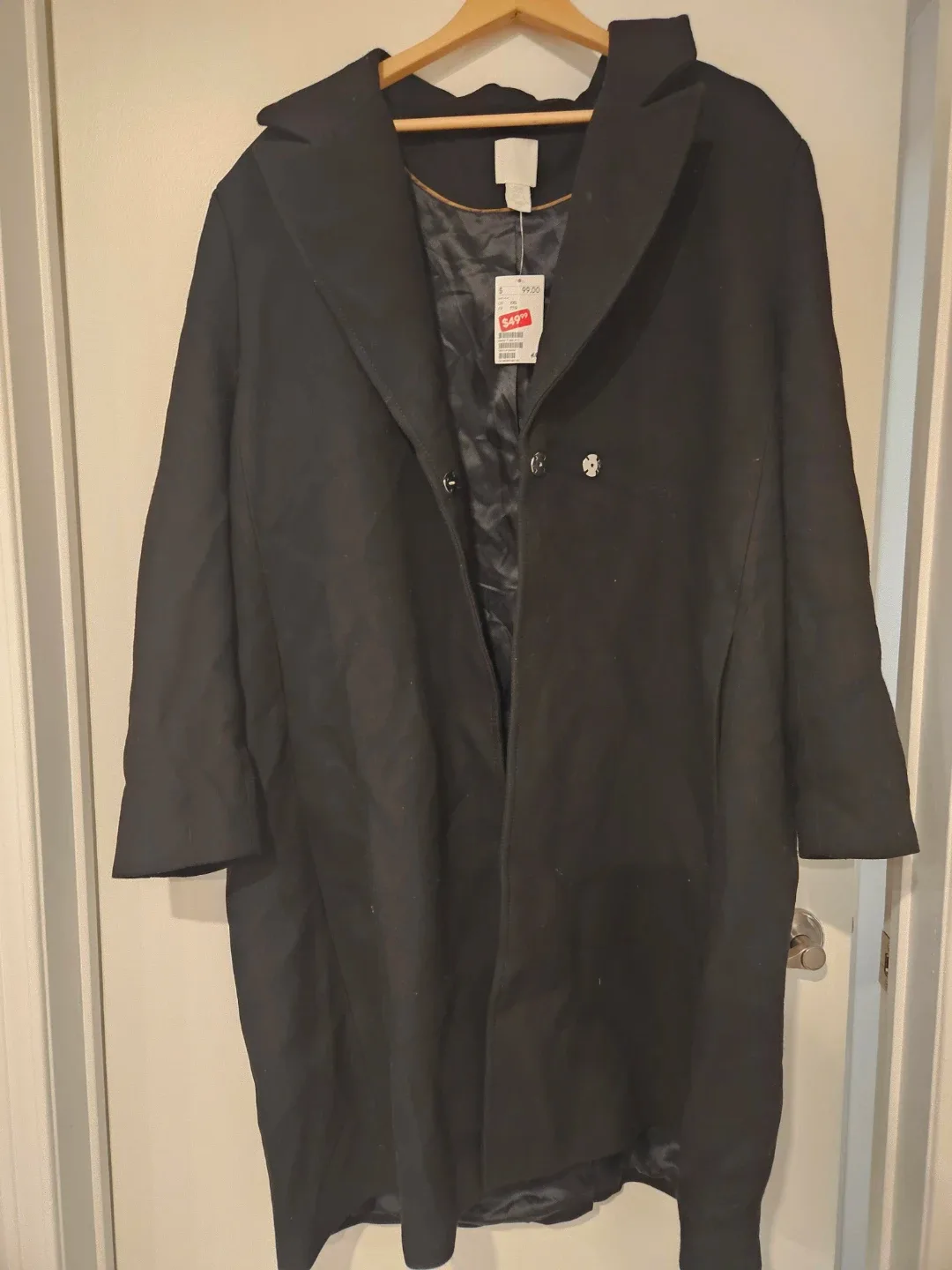 H&M Black Coat - Size XXL