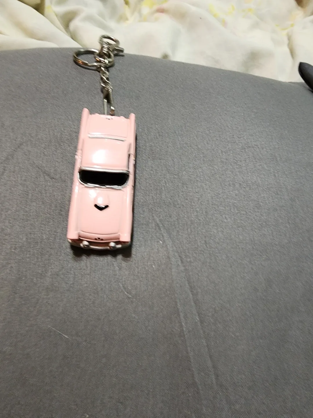 Pink Car Keychain