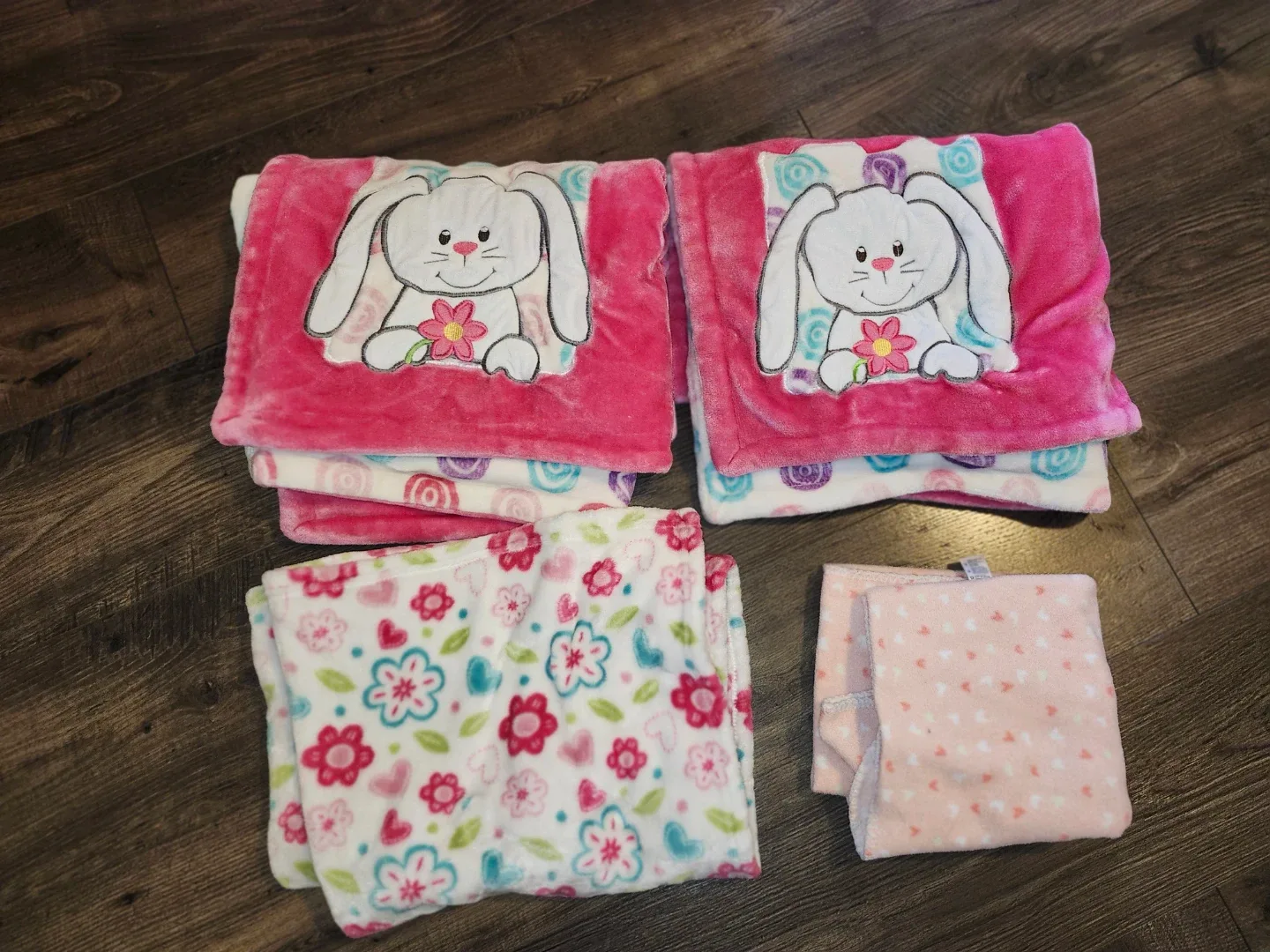 Baby Blanket Set - Bunny & Floral Designs