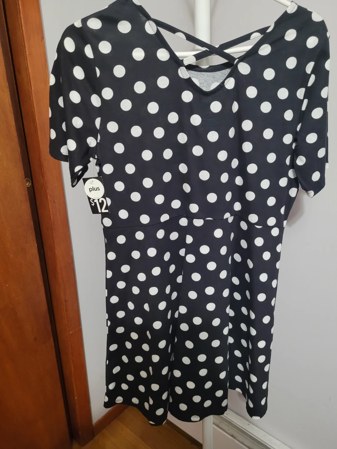 Black & White Polka Dot Dress Plus Size