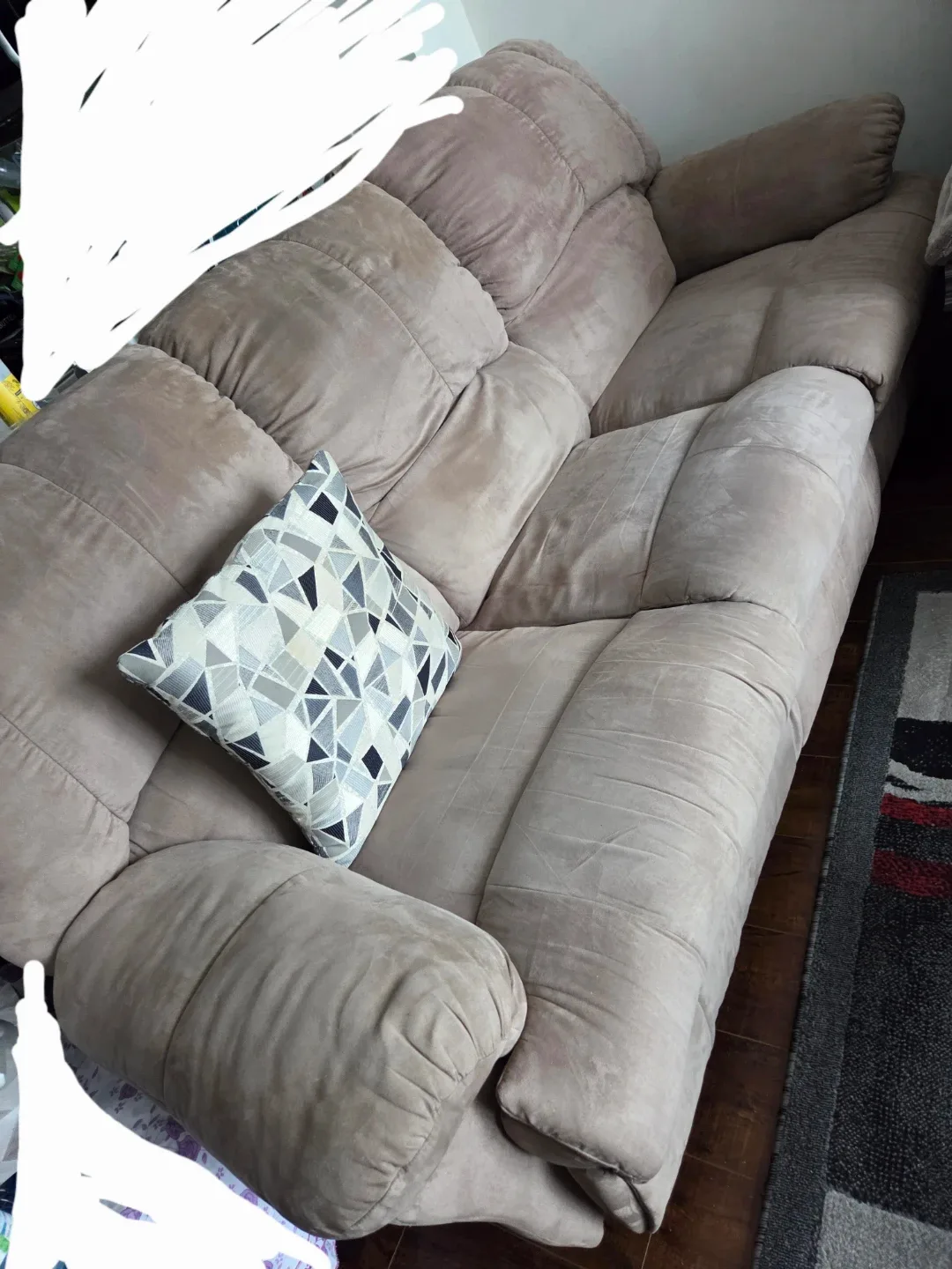 #Cleanout  Free Beige Reclining Sofa image indicator(2)