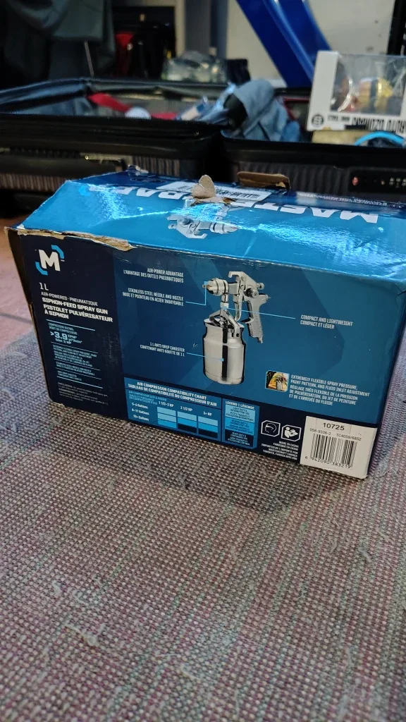 Mastercraft 1L Air-Powered Siphon Feed Spray Gun