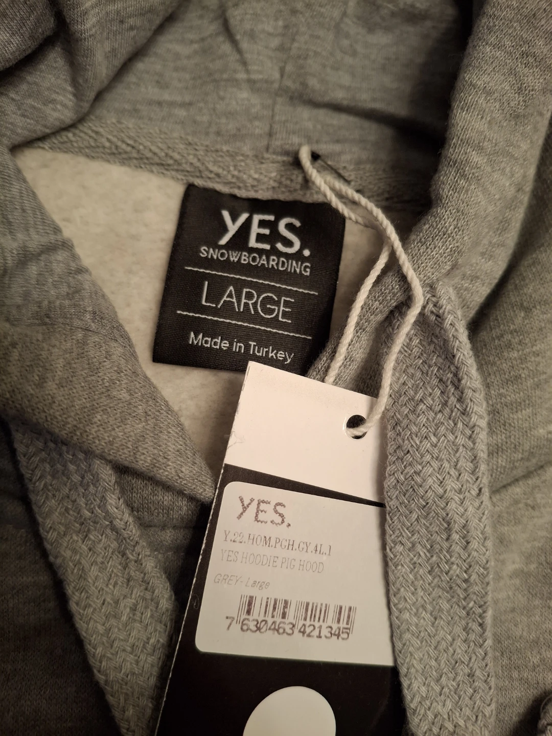 YES. Snowboarding Grey Hoodie, Large - photo 2