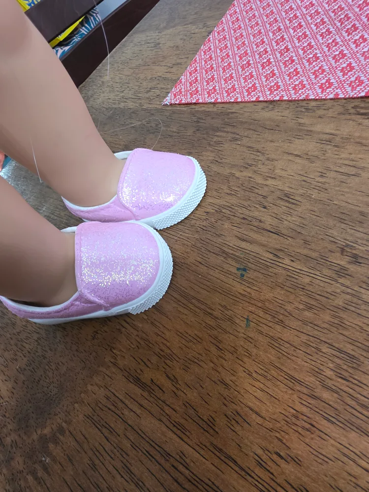 American Girl Doll with Pink Dress & Colorful Hair image indicator(6)