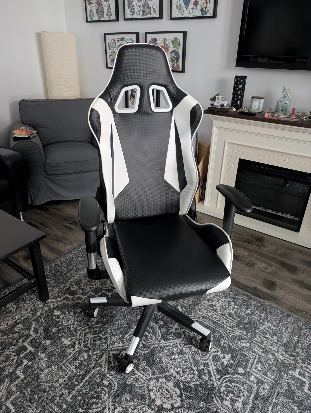 Black and White Gaming Chair