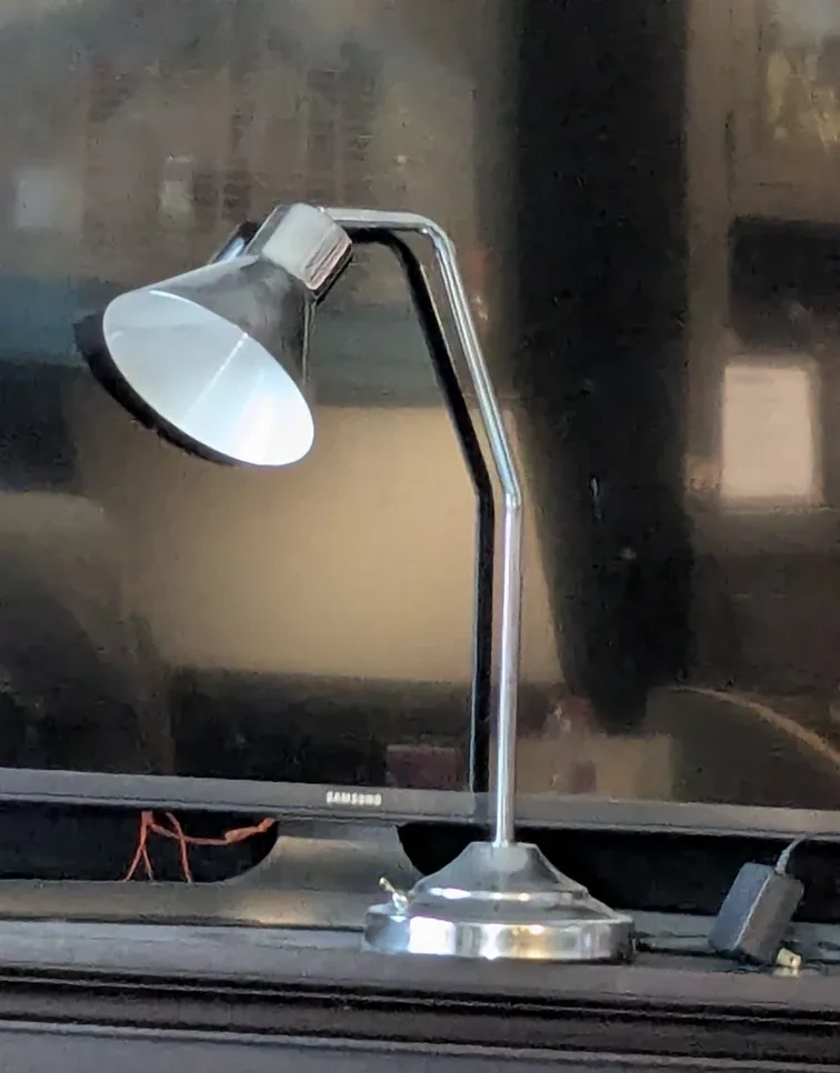 Silver Desk Lamp #cleanout