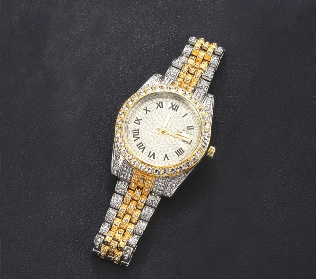 Gold & Silver Tone Rhinestone Watch - photo 3