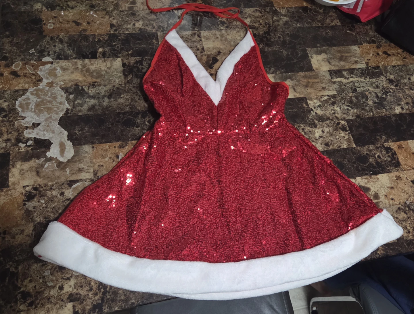 Lady Sequins Dance Dress Performance Costume Dancewear