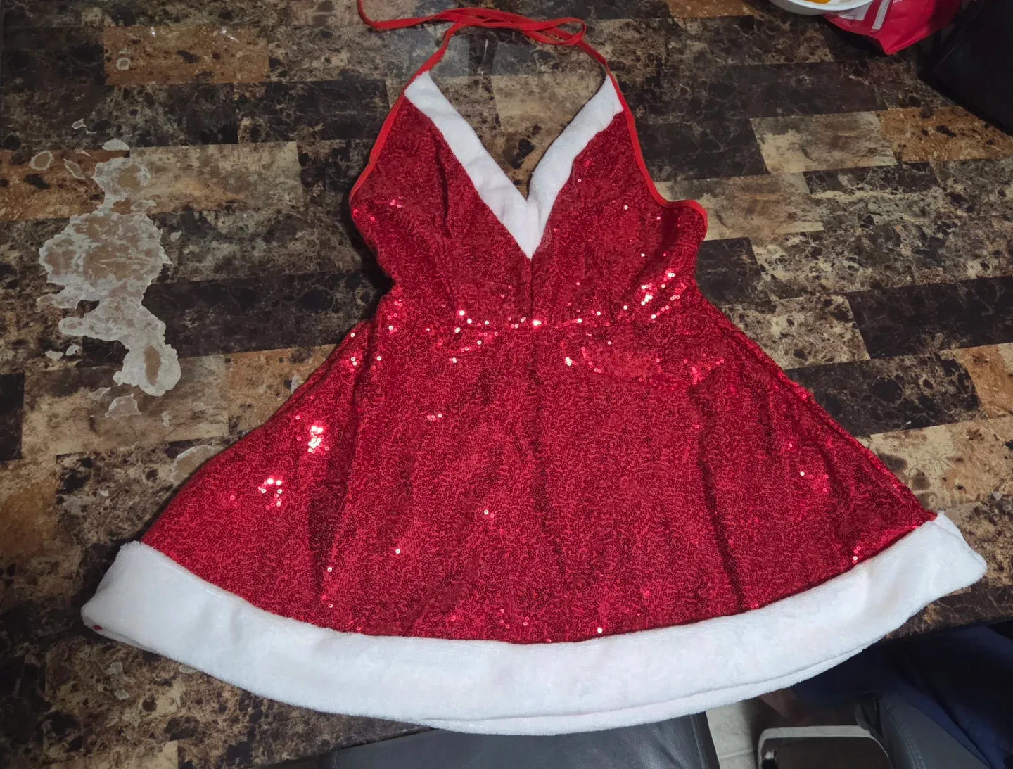 Lady Sequins Dance Dress Performance Costume Dancewear