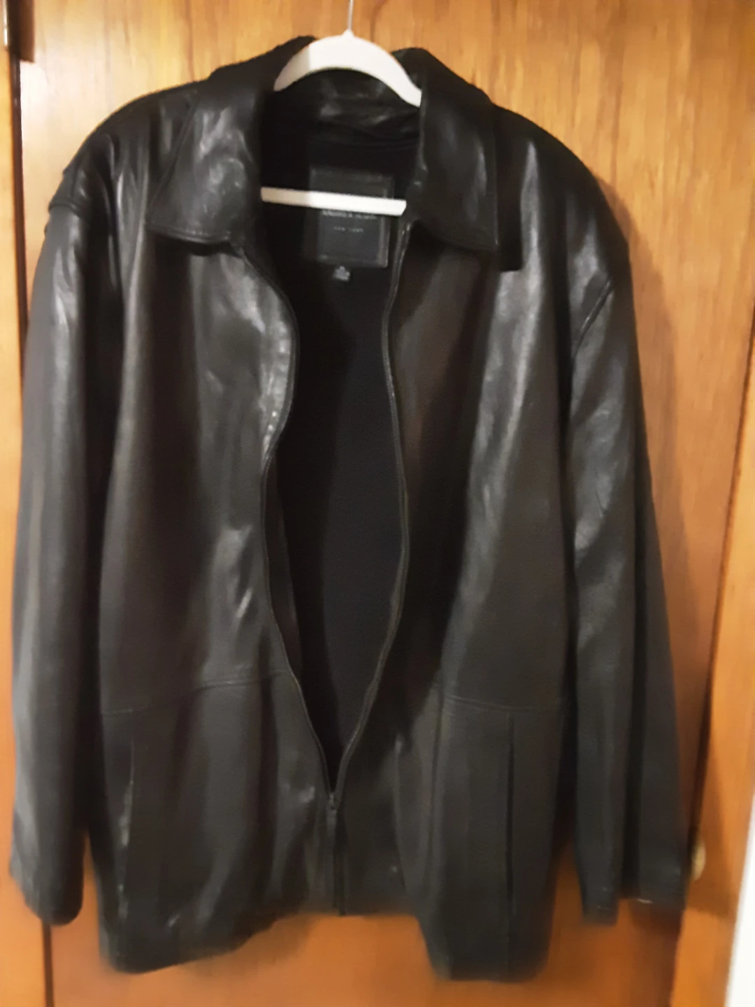 Andrew Marc Black Leather Jacket XL