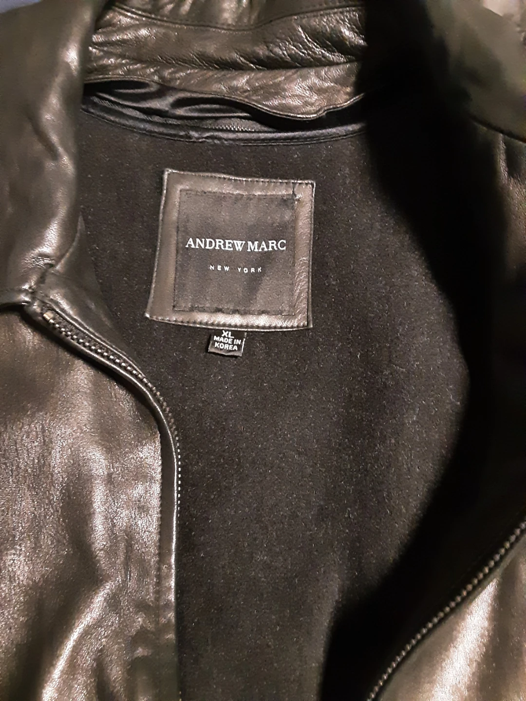 Andrew Marc Black Leather Jacket XL - photo 2
