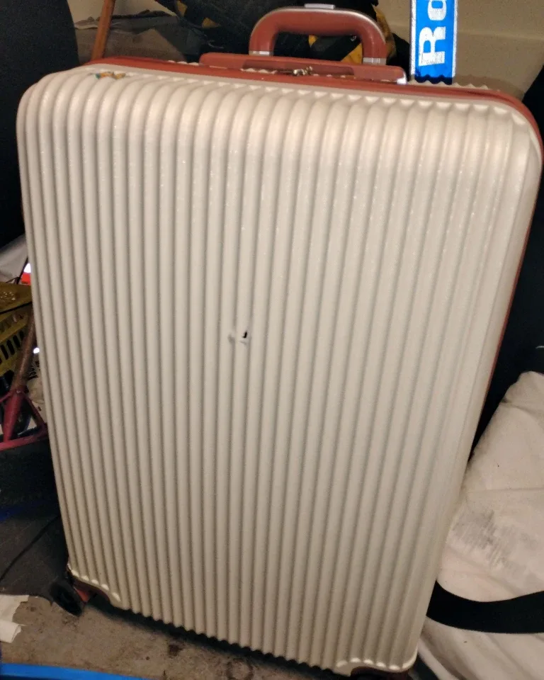 White & Orange Suitcase