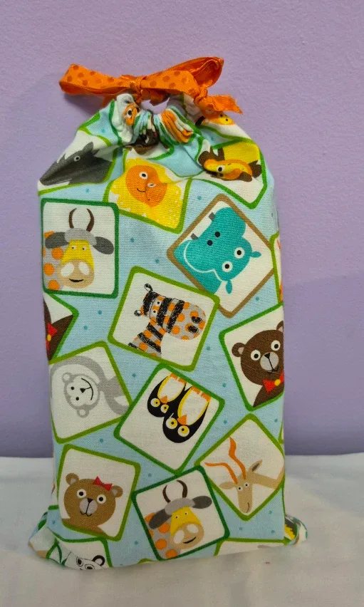 Scrap fabric matching game & Drawstring Bag memory game image indicator(2)