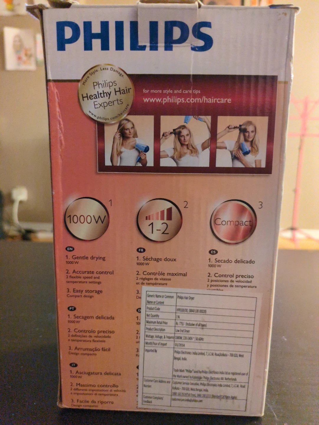 Philips SalonDry Compact Hair Dryer - Like New! - photo 2