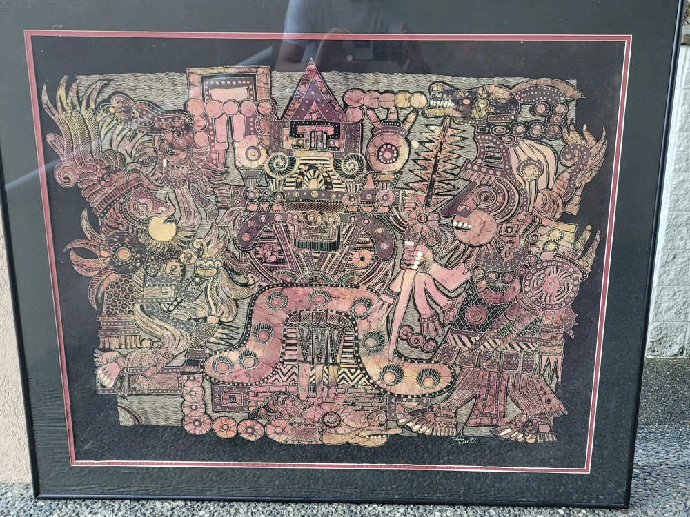 Framed Large Batik by Astuti famous artist from Indonesia - photo 2