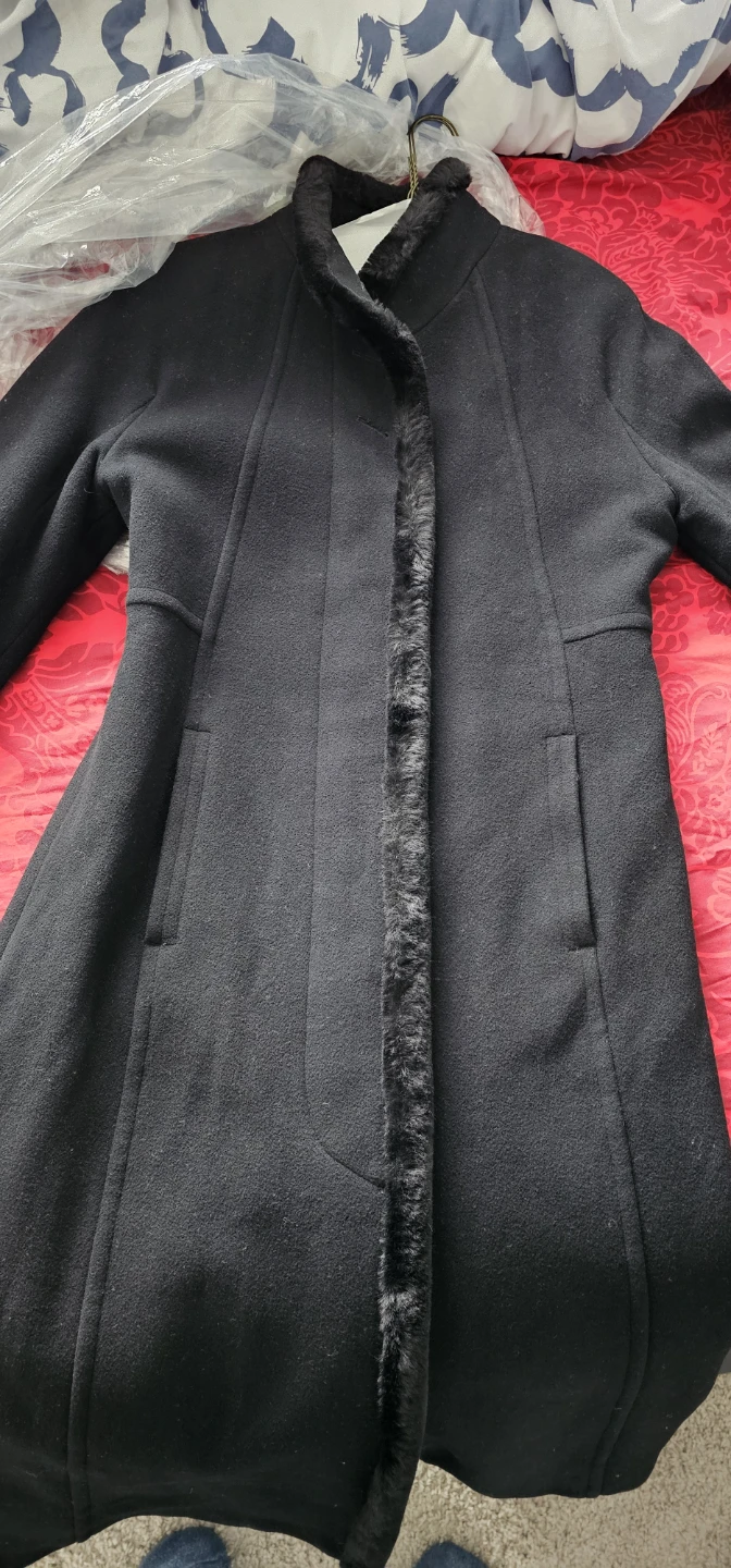 Jones New York Petite Black Coat Size 10 - photo 3