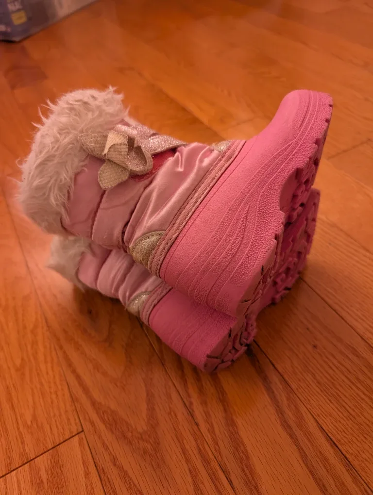 Girls Pink Winter Boots - Size 10 image indicator(3)