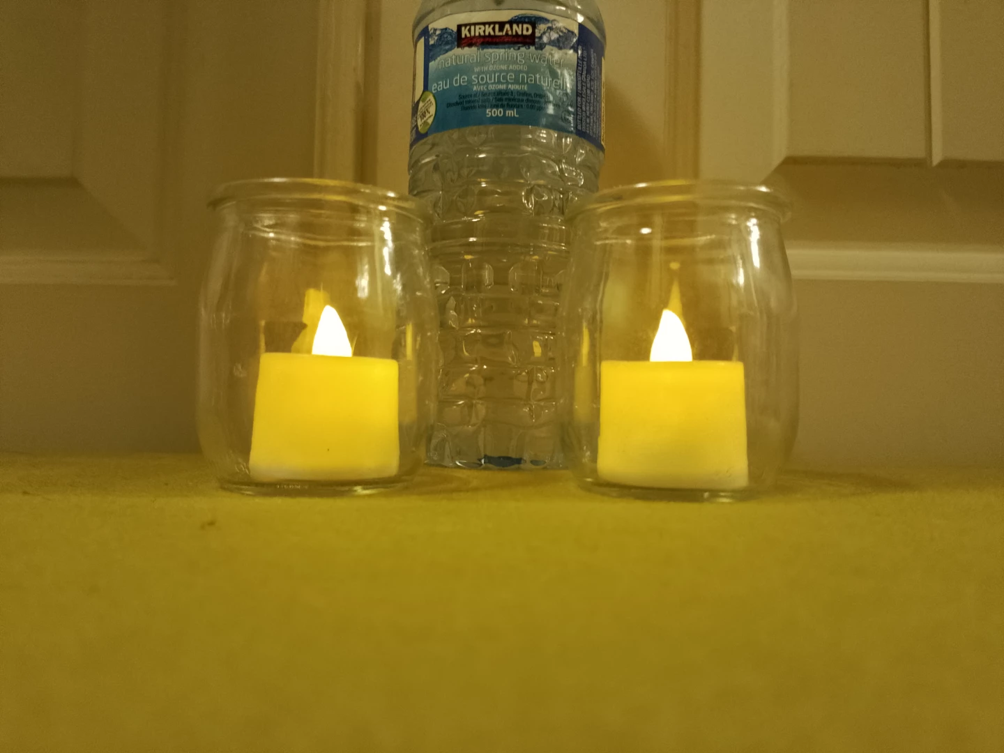 🕯️➡️ LED Tea Lights in Milk Jug Style Glass Holder 🕯️ - photo 3