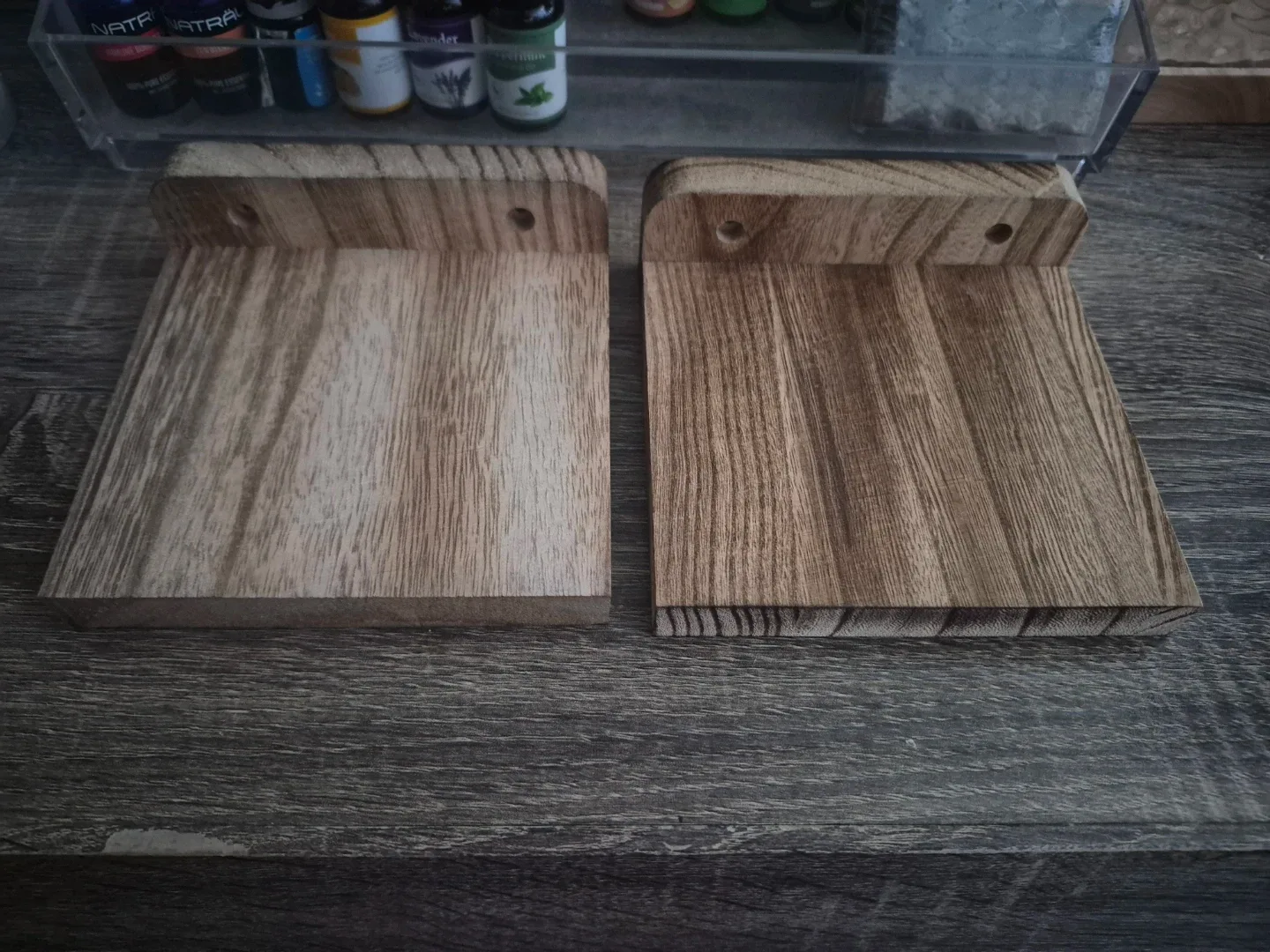 Two Wooden Floating Shelves