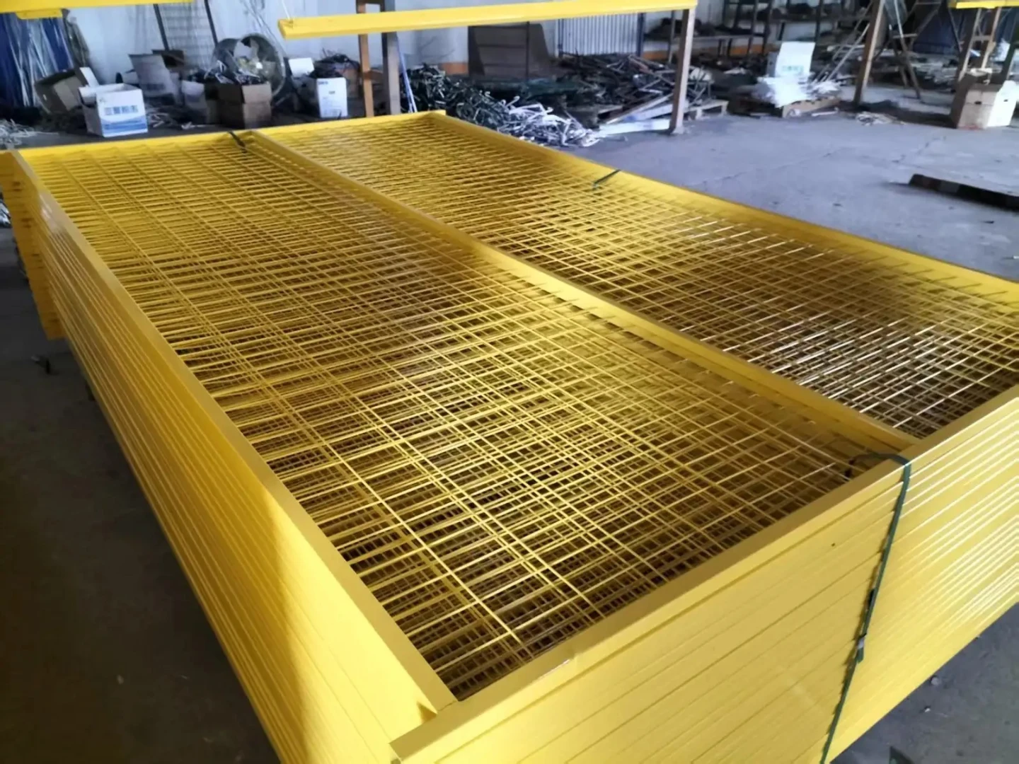 Yellow Temporary Fence - photo 2