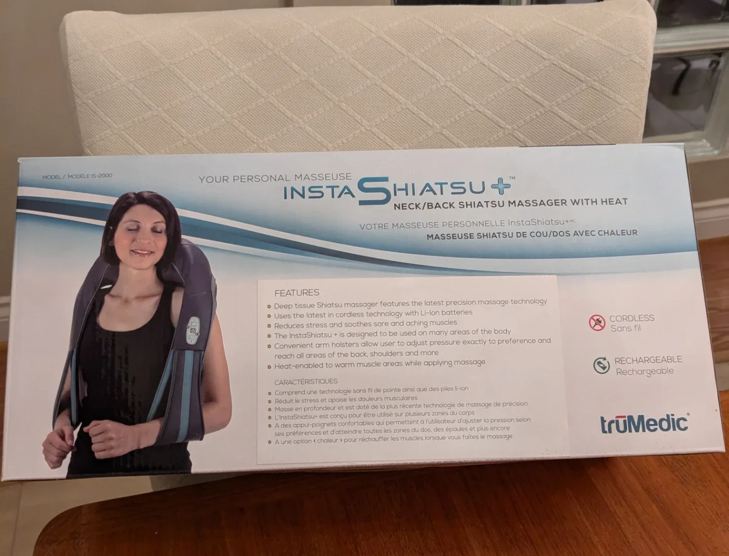 truMedic InstaShiatsu+ Neck/Back Massager w/ Heat