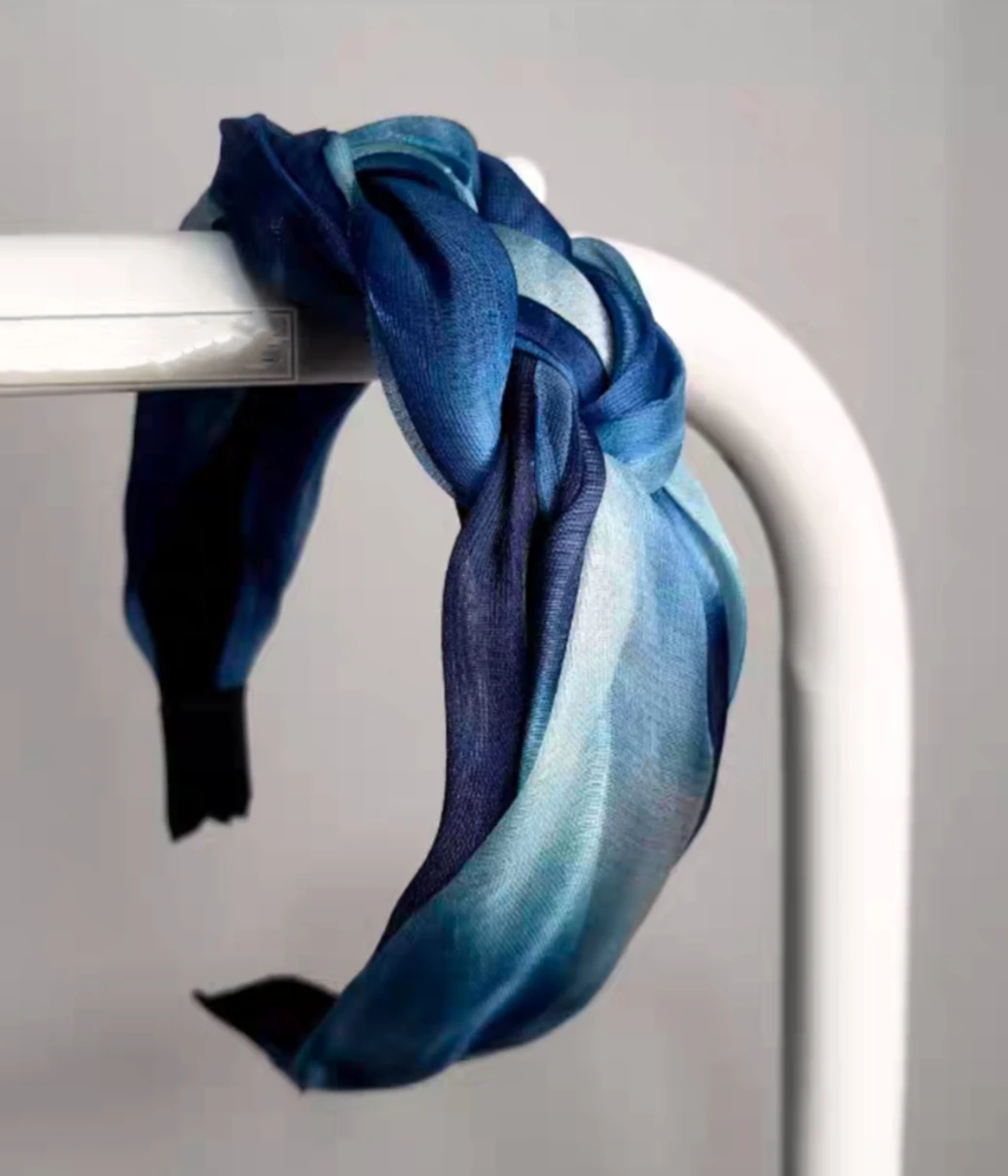 Blue Braided Headband