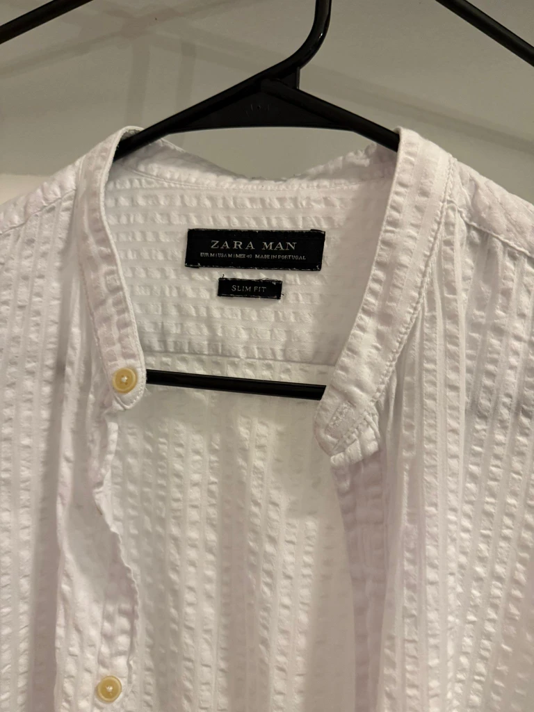 Zara Man Slim Fit White Shirt - Size M #cleanout - photo 3