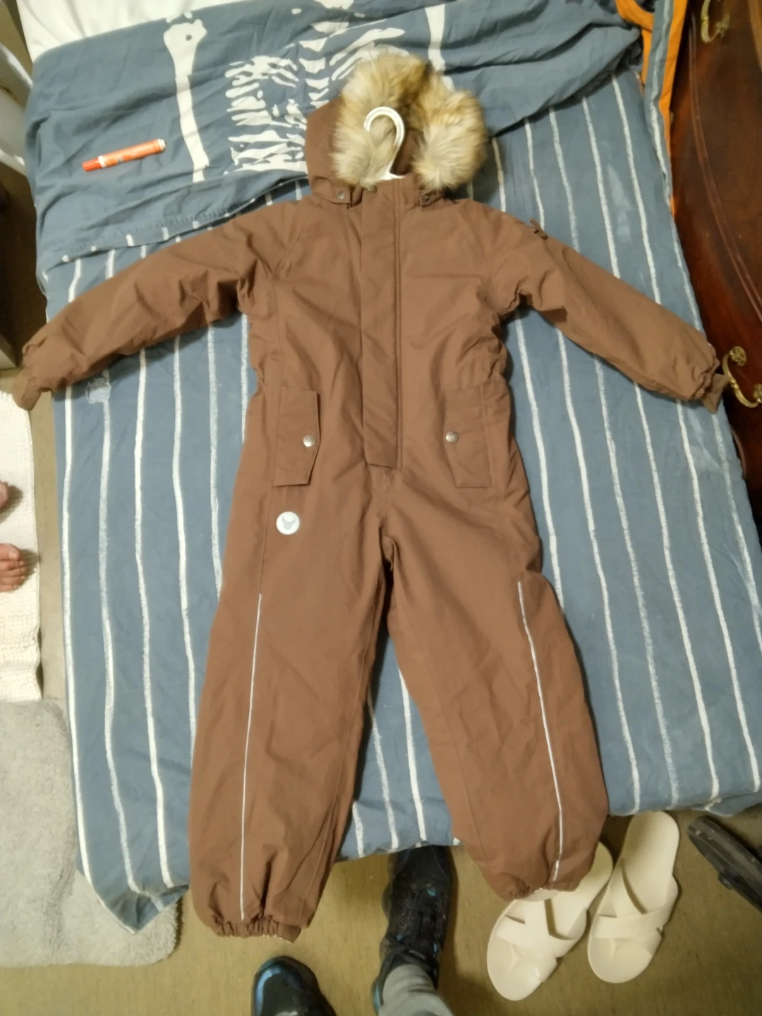 Wheat Brown Snowsuit - Size 6Y.  5-6 years old