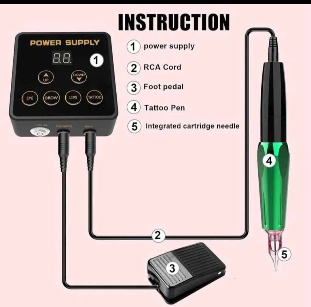 Brand New Permanent Makeup Tattoo Machine Kit - photo 2