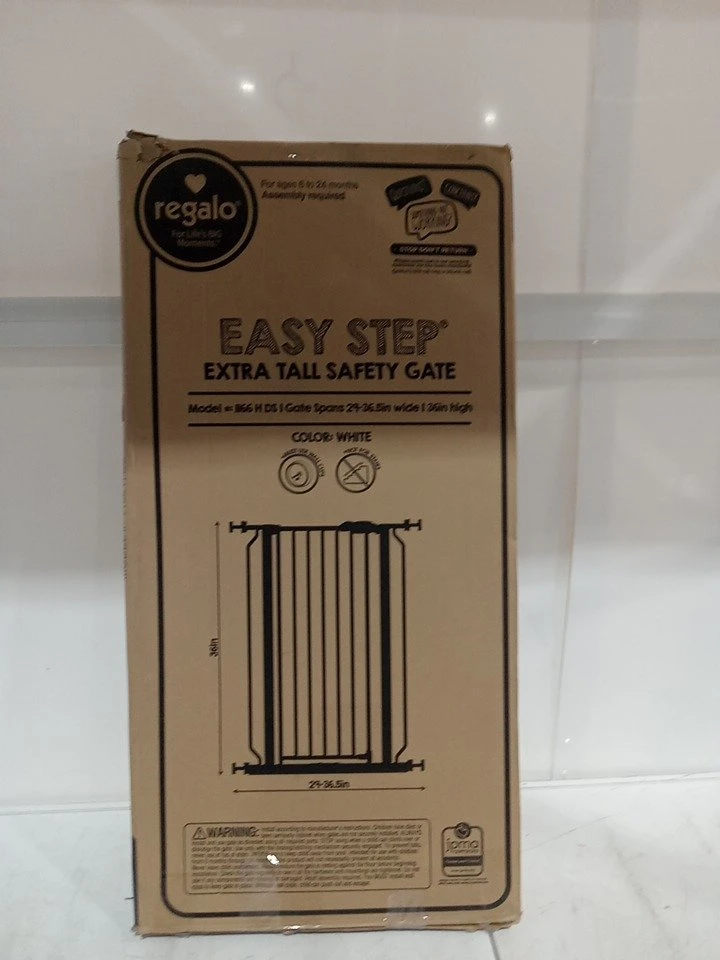 REGALO WALK-THRU METAL SAFETY GATE - 36" x 29" to 36.5" - photo 2