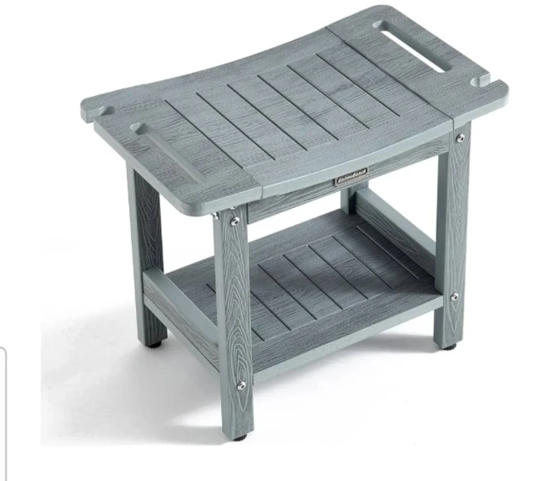 Elainebeach Grey Shower Bench
