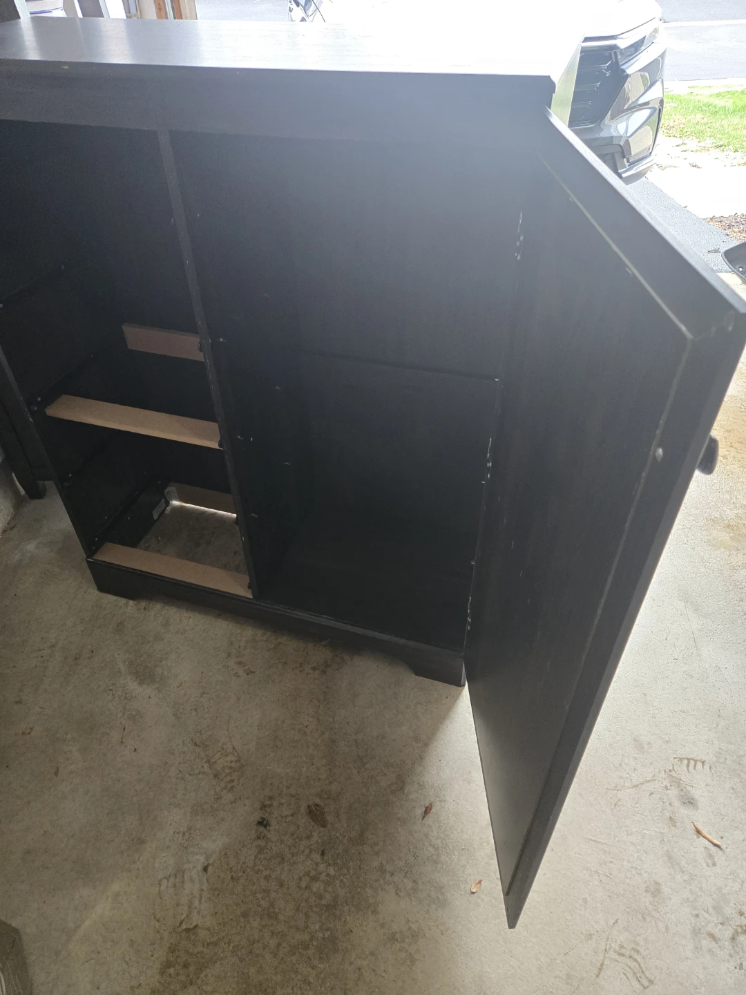 Dark Wood Cabinet with Sliding Door - photo 2