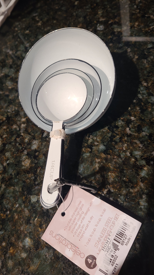 Brand New Celebrations Stainless Steel Measuring Cup Set - photo 2