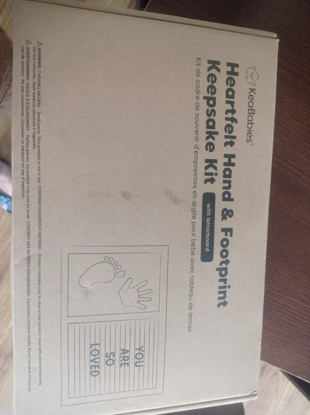 KeaBabies Heartfelt Hand & Footprint Keepsake Kit - New