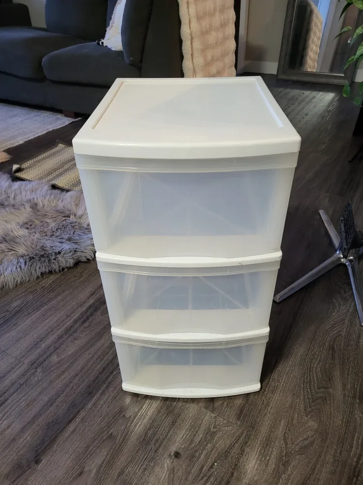 Sterilite 3-Drawer Wide Weave Tower - White