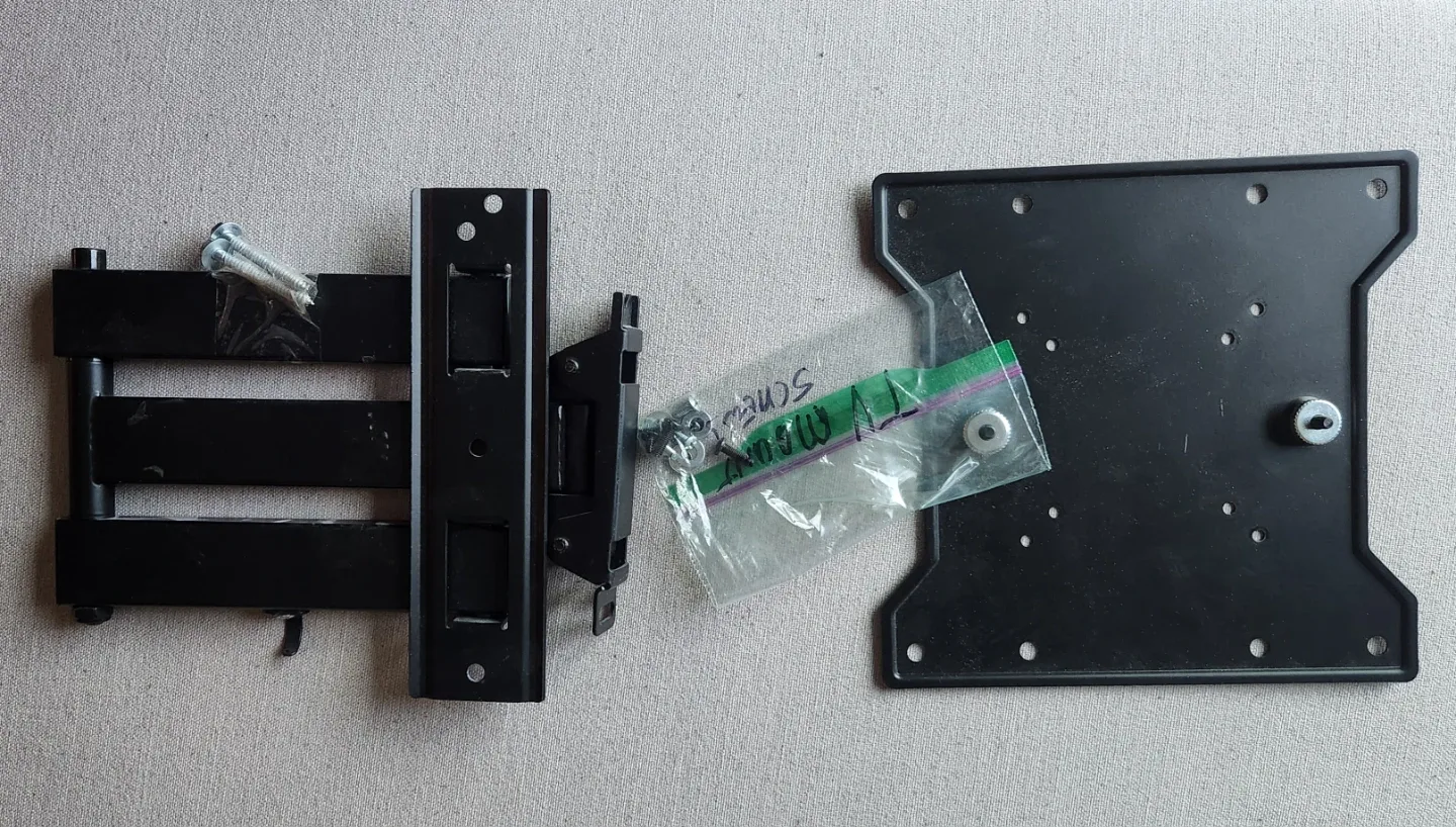 Black TV Wall Mount with Screws