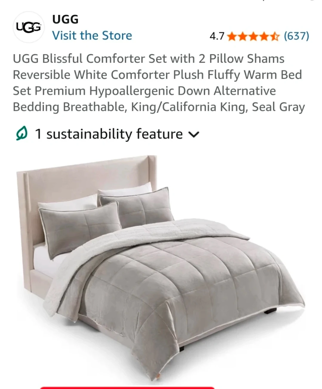 UGG Blissful Comforter Set - King/California King