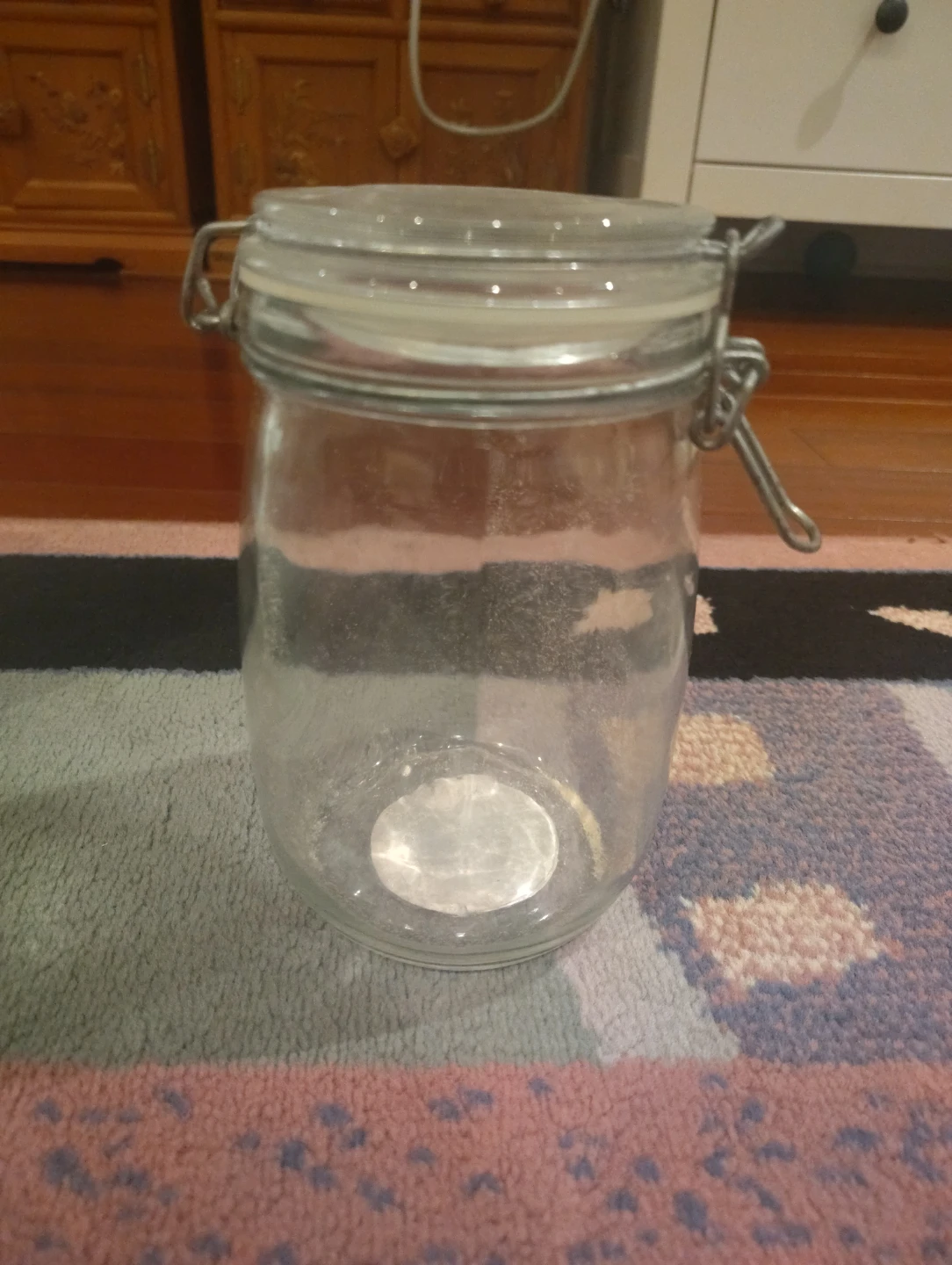 Glass Jar with Metal Clasp