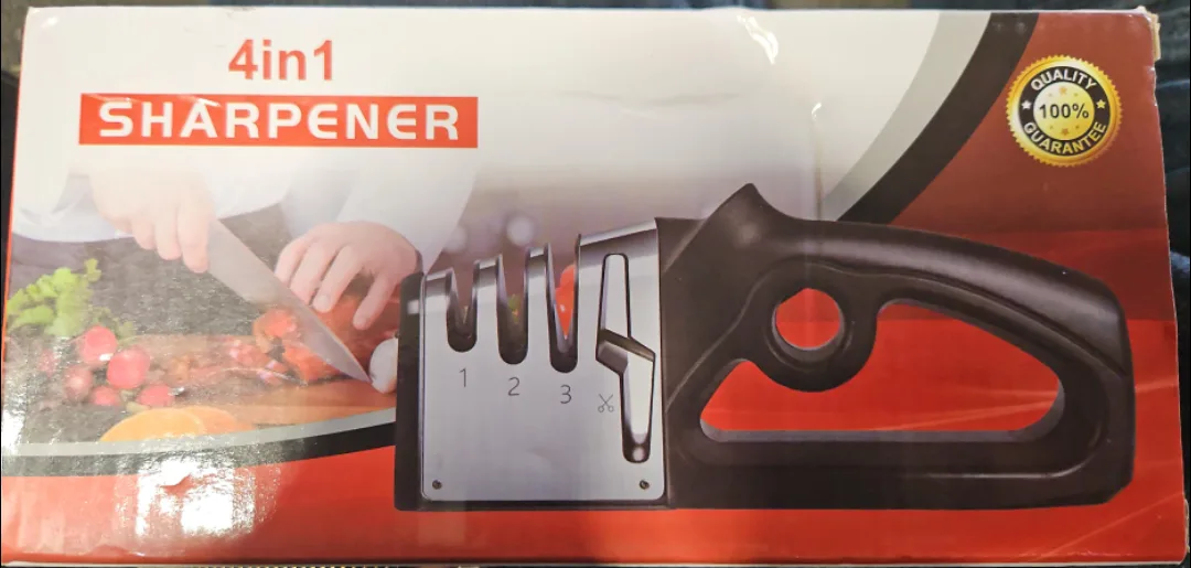 🚀 4-IN-1 KNIFE SHARPENER — ELEVATE YOUR KITCHEN PERFORMANCE