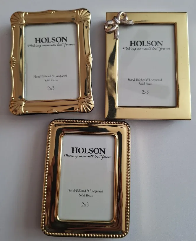 Vintage Holson Brass Picture Frames - Set of 3 image indicator(3)