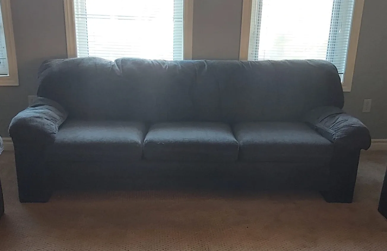 Couch 3 piece set blue gray image indicator(5)