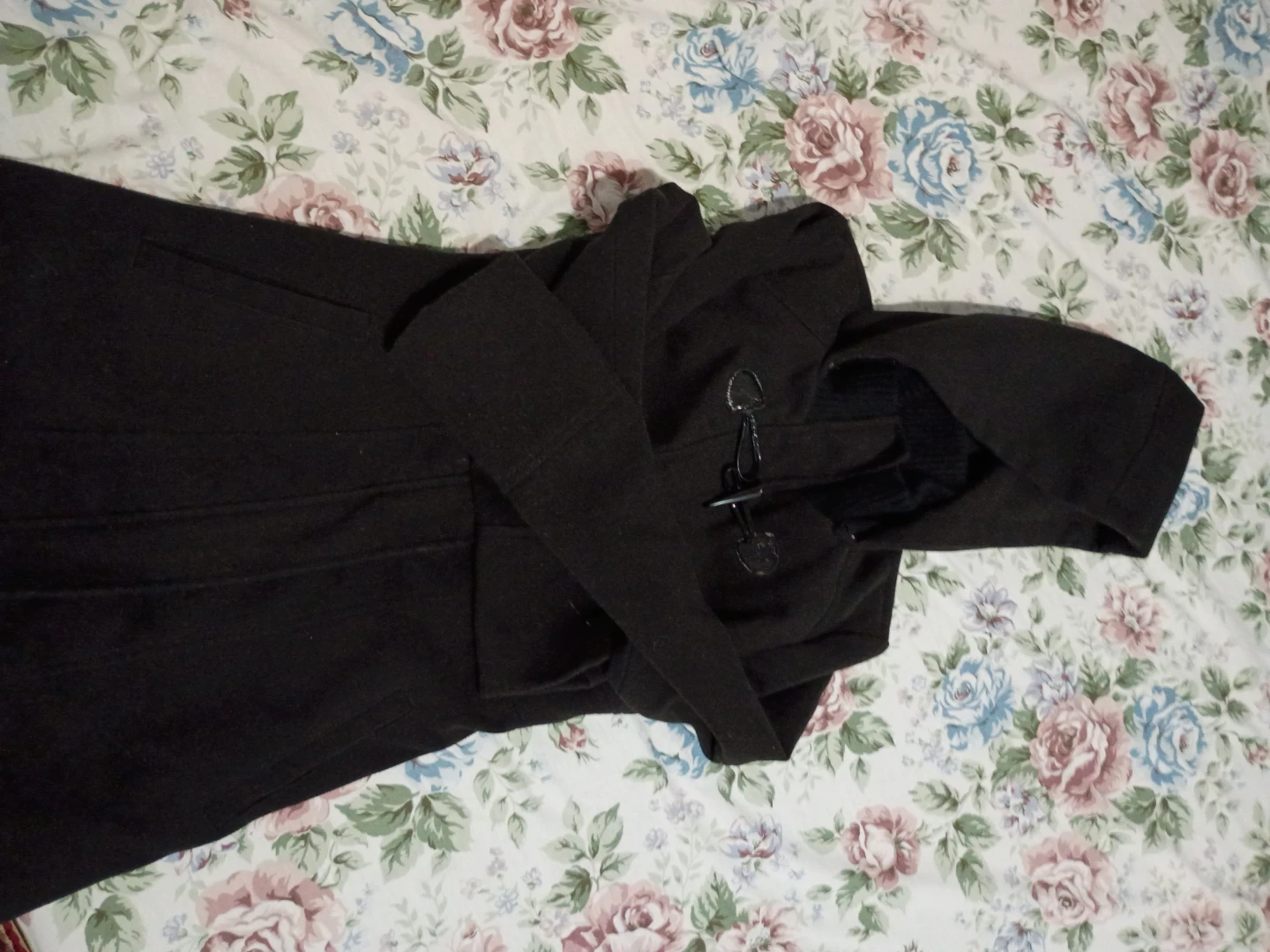 Guess Black Hooded Toggle Coat Size XS - photo 3