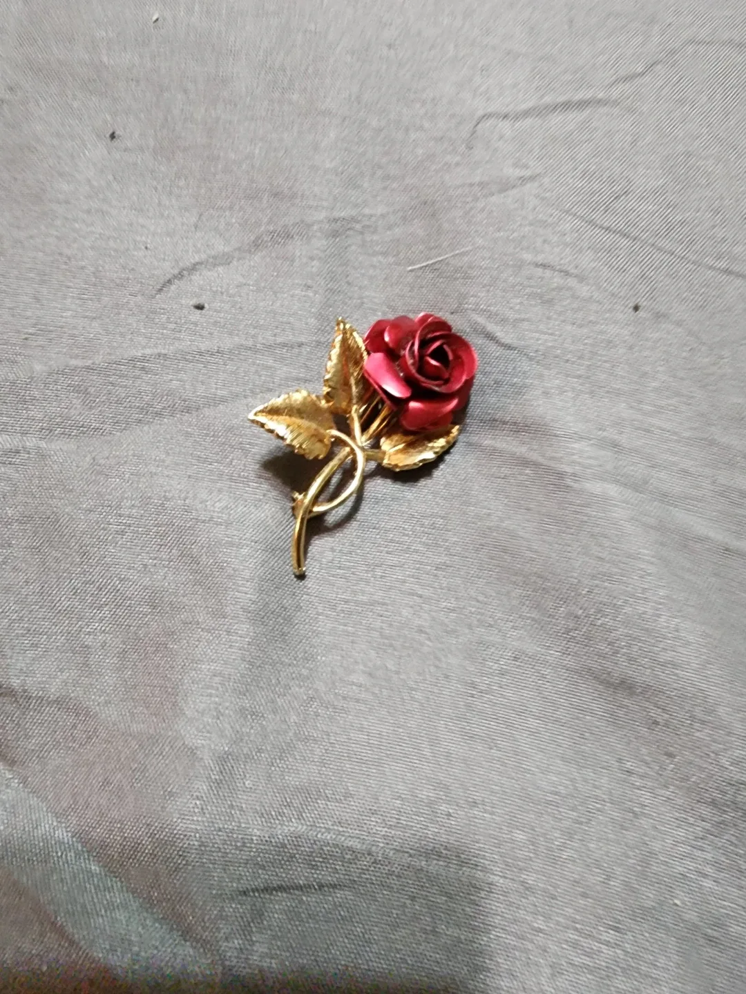 Red Rose Brooch