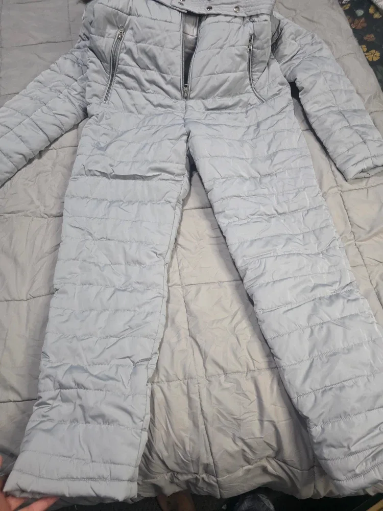 Gray silver Padded Snow Suit woman  size Medium image indicator(7)