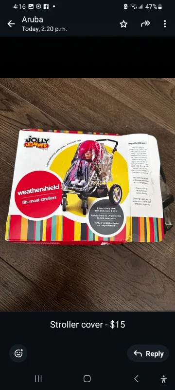 Jolly Jumper Weathershield Stroller Cover