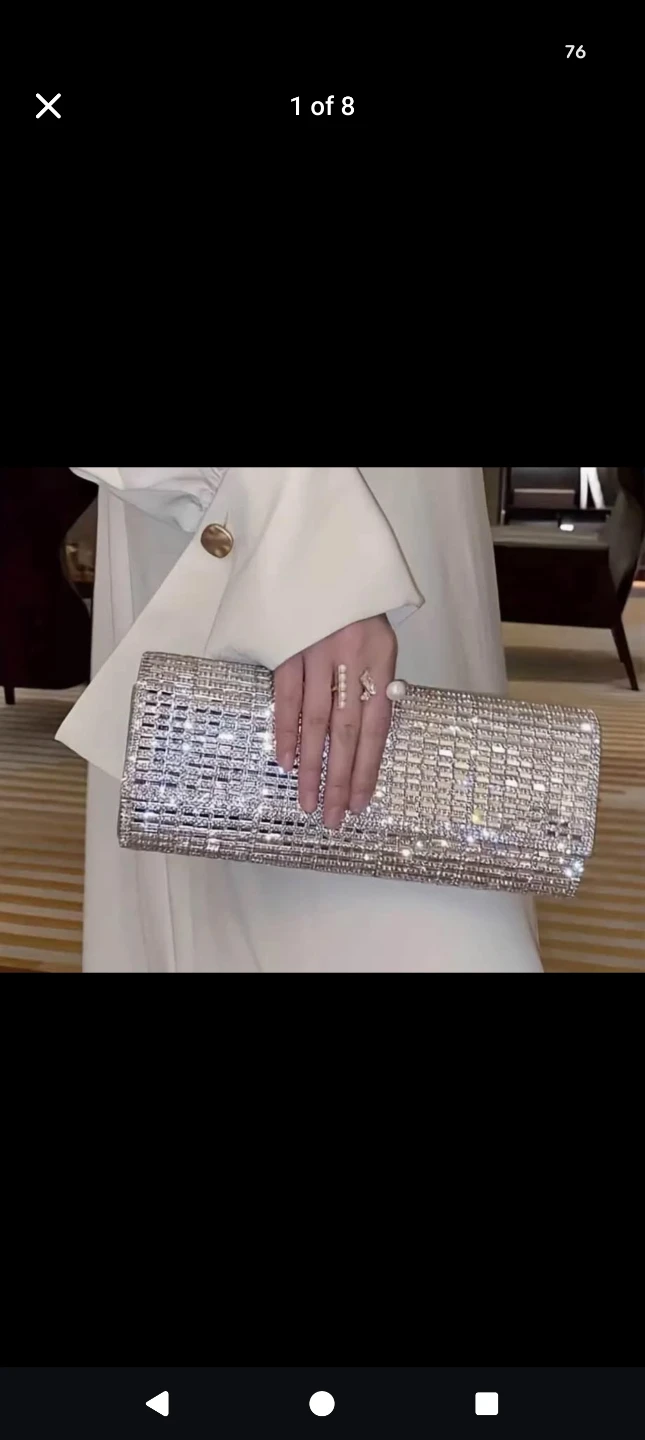 Rhinestone Evening Clutch Bag