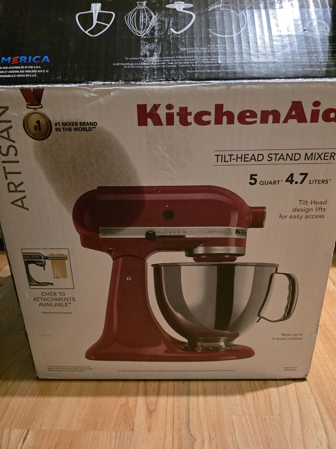 KitchenAid Artisan Tilt-Head Stand Mixer - Red