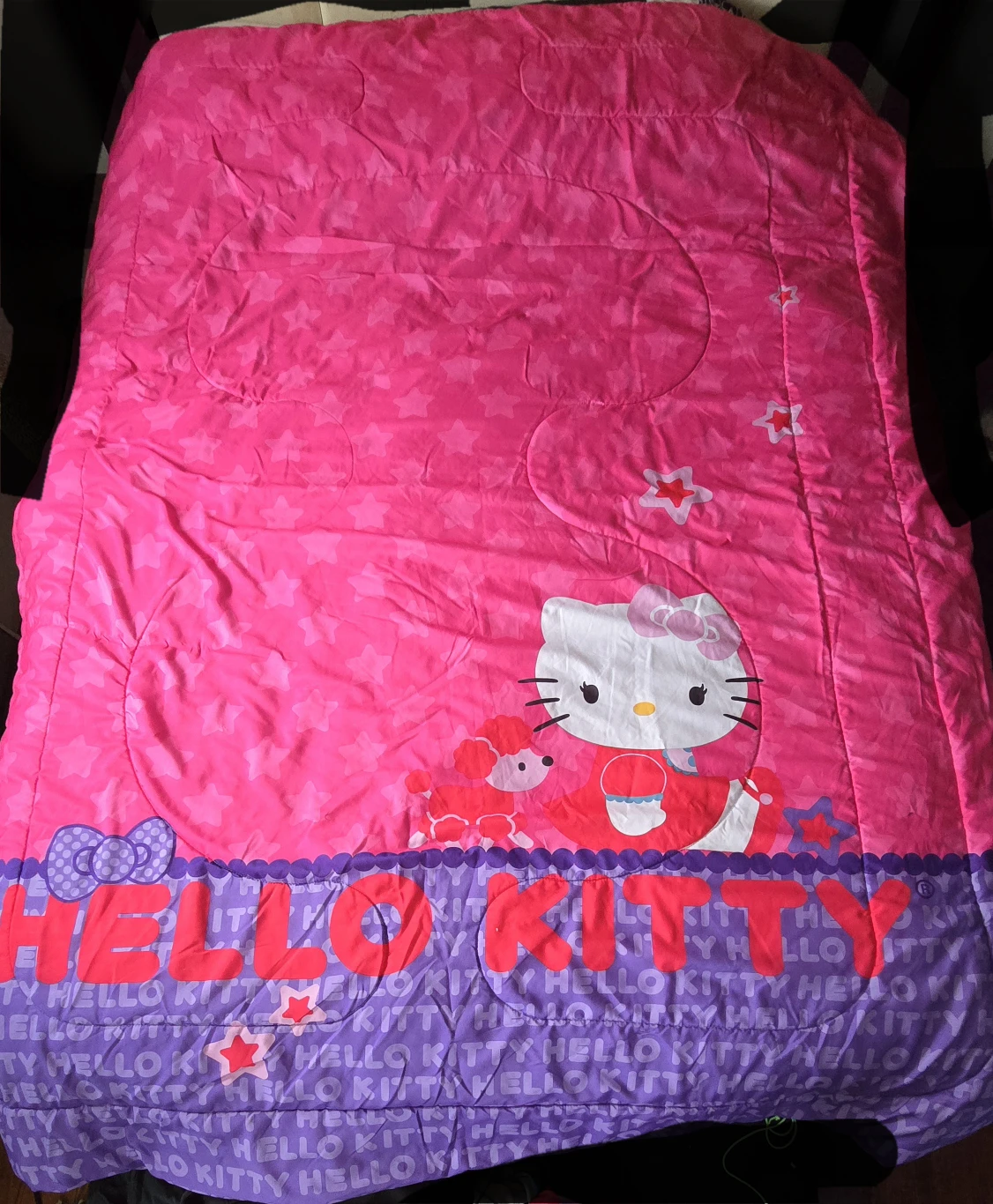Hello Kitty reversible quilt #Cleanout