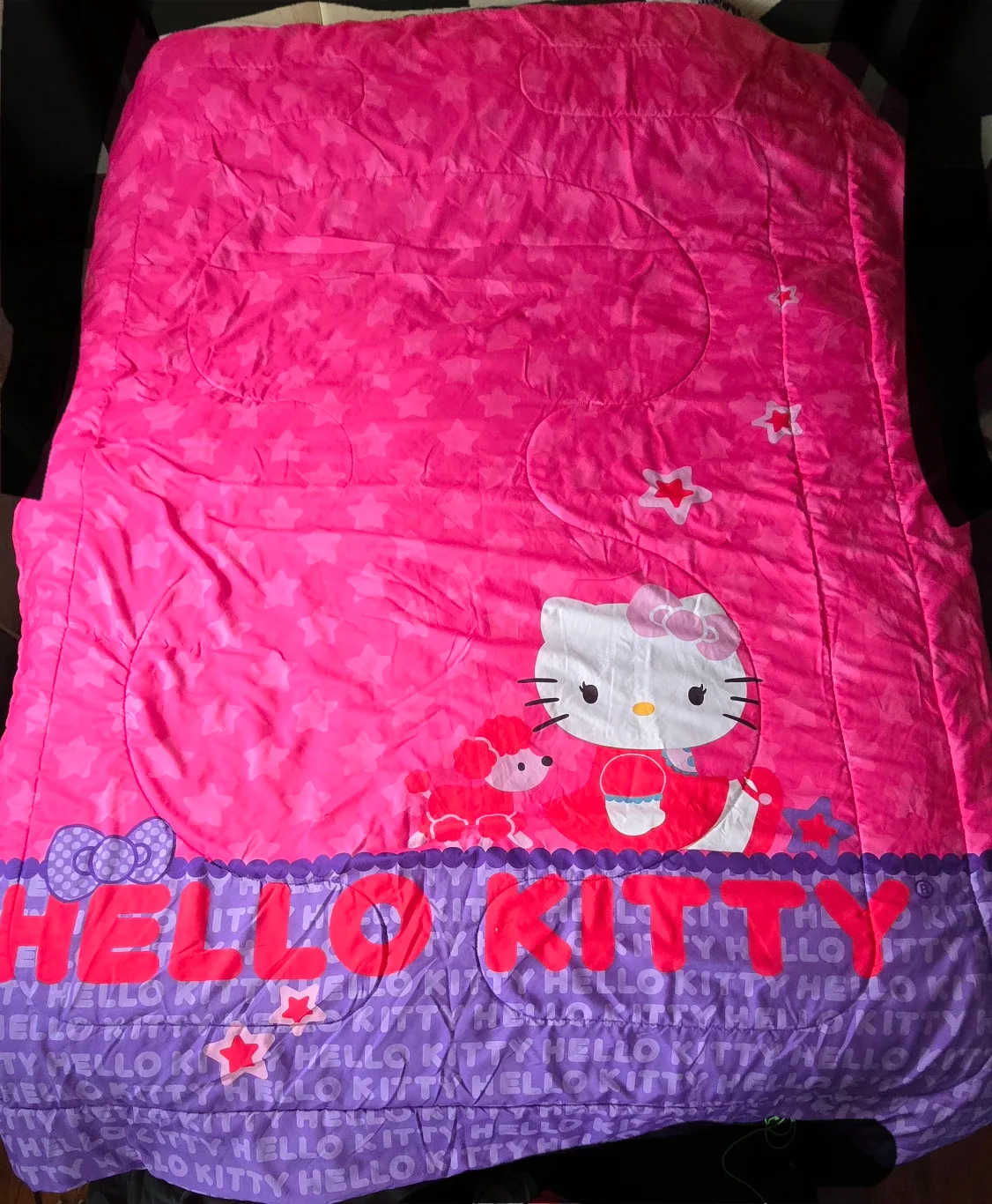 Hello Kitty reversible quilt #Cleanout