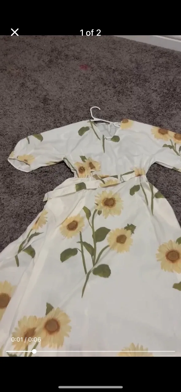 Sunflower Print Dress image indicator(2)